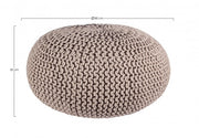 Pouf tressé gris tourterelle bizzotto cm 80