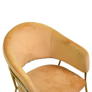 Fauteuil Rotterdam en velours ocre
