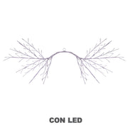 Branche lumineuse 144 LED blanc chaud cm130x80alimentation fixe pour usage extérieur