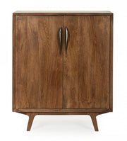 Meuble bar avec 2 portes en bois de style vintage 90x40x108 cm
