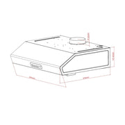 Ensemble hotte sous-armoire Samet Tornado 60 en acier inoxydable