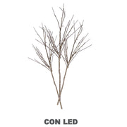Branches lumineuses paillettes or argent 72 led blanc chaud alimentation cm40x40h100 fixé