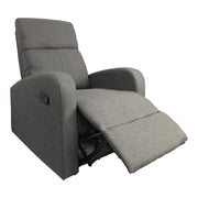 Fauteuil relax manuel en tissu gris 77 x 93 x 106 H
