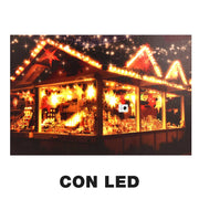 Panneau led rectangulaire en bois multicolore cm60x40h1,8