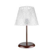 Lampe à poser Elva MNG3065 en métal et abat-jour en tissu brodé