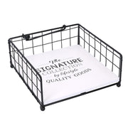 Porte-serviettes carré en bois blanc cm19x19h7