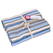 Nappe à rayures bleu armée de l'air teint en fil cm140x240