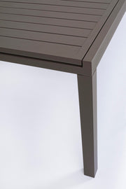 Salon de jardin extensible en aluminium marron Hide 200-300 x 100 cm