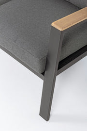 Salon de jardin Belmar naturel - anthracite