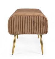 Banc 2 places Selena de couleur Bronze en velours