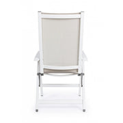 Fauteuil d'extérieur pliant CRUISE Blanc 59x71x h 113 cm