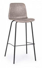 Tabouret de bar vintage simili cuir beige Kyra 39 x 44 x 103,5 cm