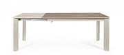 Table extensible grise et taupe