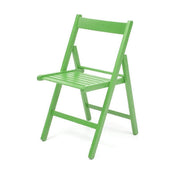 Chaise pliante en hêtre de haute qualité couleur vert 43x48xh.79 cm