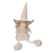 Ange en tissu or blanc cm20x10h52