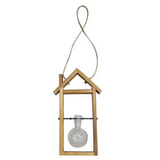 Jardinière en bois avec verre 1 place cm17x6,5h30