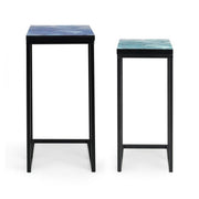 Ensemble de tables basses modernes meubles industriels 2 pcs