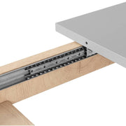 Table extensible moderne en chêne gris 90 x 160 -240 cm