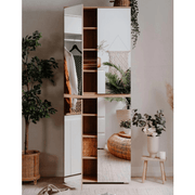 Meuble d'entrée Mito40C avec toutes les étagères et miroirs