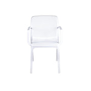 Chaise De Jardin En Polypropylène Avec Accoudoirs Blanc Dalian 46.5X53.5X H55 Cm