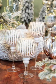 Ensemble de 2 bougies 1P Sheila Calice Argent