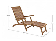 Fauteuil inclinable de style classique avec accoudoirs en bois