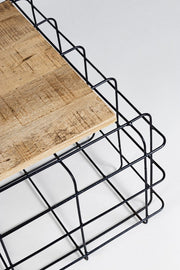 Table basse rectangulaire bois métal Trellis