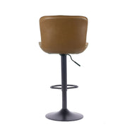 Tabouret réglable Snas taupe avec pied noir 45x55x90 cm