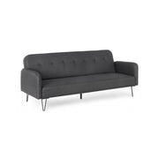 Canapé convertible 3 places en tissu BRIDJET noir 200x82x h81 cm