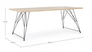 Table design industriel en bois DISTRICT 200x90x h76 cm