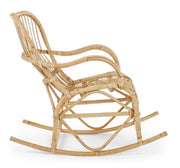 Fauteuil à bascule CASIMIRA en rotin naturel 66x82x h88 cm