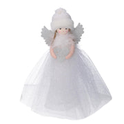 Pointe de poupée en tissu led argent cm6x14h30