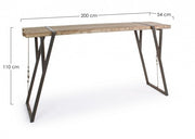 Table de bar style industriel Blocks 200x54 cm