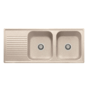 Samet Evier 116x50 2 bacs Granitovero1162vsavp égouttoir à avoine