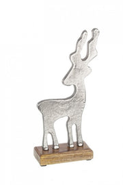 2x Renna Morwel Argento S - Décoration de Noël en argent