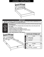 Lit double noeuds blancs 160x195x115h cm