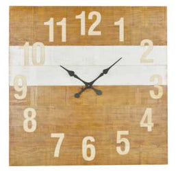 Horloge carrée en bois ea-6429 cm. 91,5 x 5,5 h 91,5
