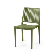 Chaise Bars en Polypropylène Vert Olive Résistant aux UV et à l'Humidité L46 x P56 x H82