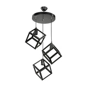 Lampe de suspension Agatha MDL3790 3 cubes noirs Effez