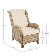 Fauteuil relax Salon de jardin Sabine