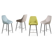 Lot de 2 tabourets en tissu 46cm x 49cm H. 97cm