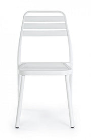 Chaises en aluminium blanc Lennie