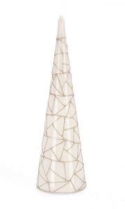 Lot de 4 coins en pin Vt blanc H30