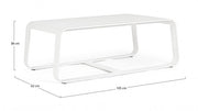 Table basse d'extérieur en aluminium Blanc MERRIGAN 105x62x h38 cm