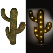 Cactus metallo vert avec led cm40x58,5x5