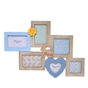 Cadre photo mural oiseaux multiples 6p cm45,5h33