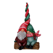 Couple de nains en résine cm15,5x6,5h30