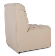 Fauteuil d'angle beige en bois de style design
