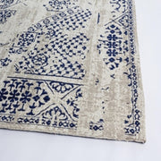 Tapis moderne en coton Bombay bleu 140x200 cm
