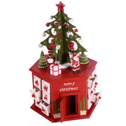 Calendrier de l'avent arbre en bois cm20,5x23,5h37